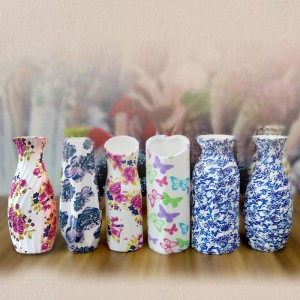Vas silikon yang disesuaikan hisap anti-jatuh tahan air vas pot bunga mengatur dekorasi meja vas silikon terserap
