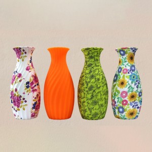 Индивидуальная силиконовая ваза на всасывании, анти-капля, водонепроницаемый цветочный горшок, набор ваз для украшения стола, адсорбированная силиконовая ваза