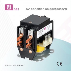 CJC2-2p 25V 30A 40V Yese Refrigeration Metal Pole Spare Parts Motor Air Conditioning Contactor