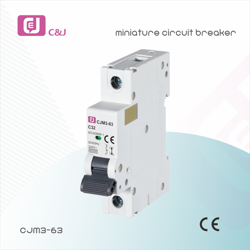 Высокая якасць CJM3-63 1-4P 1-63A 6ka Электрычны аўтаматычны выключальнік MCB для выключальніка размеркавальнай скрынкі