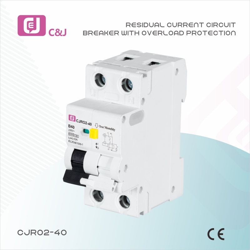 Interruptor de corrente residual con protección contra sobrecorriente CJRO2-40