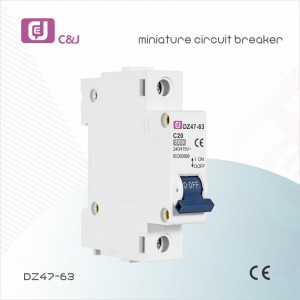 DZ47-63 6ka 1p 63A elektresch Low Voltage MCB Miniatur Circuit Breaker