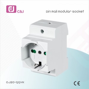 Módulo de interruptor de enchufes eléctricos CJ20 10A/16A enchufe modular de carril DIN EU