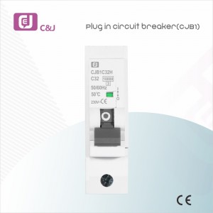 CJB1 18mm පළල 1p+N Plug in Circuit Breaker 6ka Single Phase