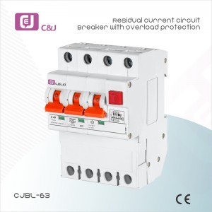 Disyuntor de corriente residual con protección contra sobrecarga CJBL-63 4P