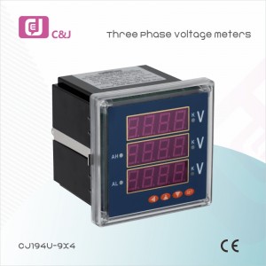 CJ194E-9X4 LED パネル三相デジタル電圧計