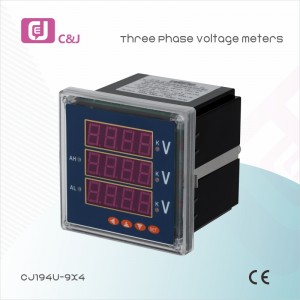 CJ194E-9X4 LED Panel Ekolu Phase Digital Voltage Meter