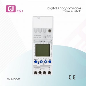 CJHC611 220V 260V इलेक्ट्रॉनिक टाइमर डिजिटल प्रोग्रामेबल टाइम स्विच