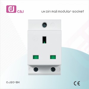 ເຕົ້າຮັບໄຟຟ້າອຸດສາຫະກໍາ 13A ມາດຕະຖານອັງກິດ DIN Rail Modular Socket