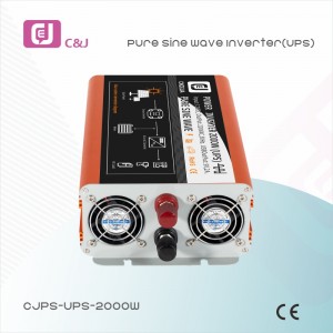 Cитештерүче CJPS-UPS-2000W Кояш инвертеры, UPS зарядлы DC 12V / 24V / 48V белән AC 110V / 230V челтәр электр инвертерыннан.