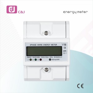 Medidor de energia inteligente de 3 fases e 4 fios de fábrica na China com tela LCD grande