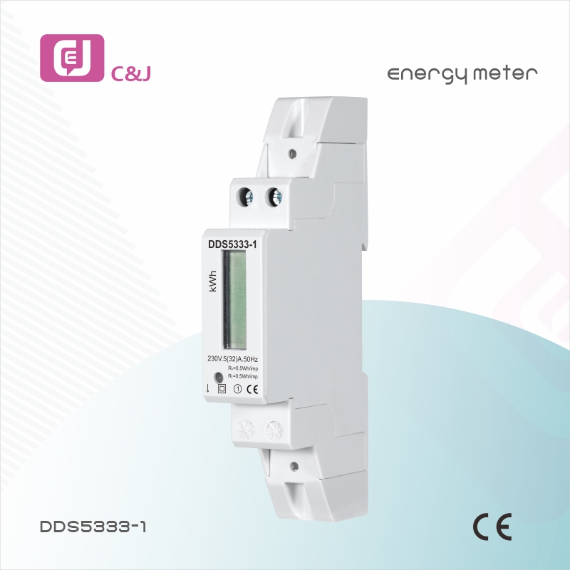 China Factory Grousshandel Single Phase Zwee Drot Energie Meter