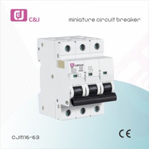 Hágæða C&J 1p 2p 3p 4p Miniature Circuit Breaker MCB 6ka IEC60898 Standard B, C, D Curve 1 til 63A 18mm Breidd Verksmiðjuverð