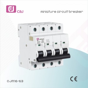 CJM16 1-4P Interruptor MCB domèstic 1-4p AC230/400V amb CE