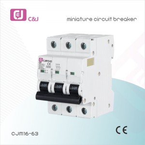 CJM16 1-4P Ezinụlọ MCB Circuit Breaker 1-4p AC230/400V nwere CE