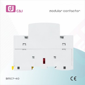 BMC7-40 2p 40A DIN erraila muntatzeko etxeko kontaktore modular elektriko magnetikoa