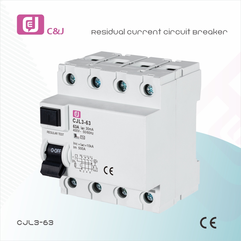 CJL3-63 4p 25-63A 400V 415V RCCB Type A/Type AC Residual Current Circuit Breaker