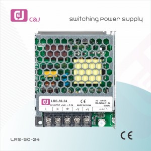 LRS-50-24 Novo pequeno driver de LED de saída única de alta eficiência com fonte de alimentação de comutação industrial