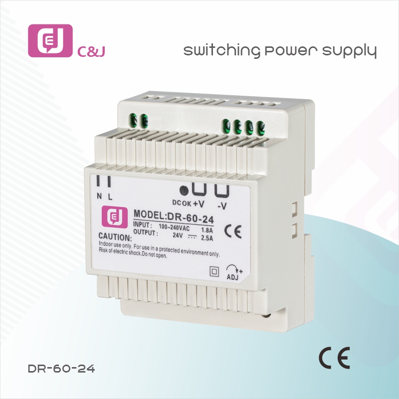 DR-60-12 China Manufactory High Efficiency 60W DIN Rail SMPS Single Output Industrial Switching Power Supply
