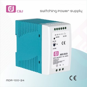 MDR-100-24 အရည်အသွေးမြင့် 100W AC မှ DC SMPS DIN Rail Single Output Switching Power Supply