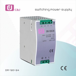 منبع تغذیه سوئیچینگ ریلی SMPS DIN DR-120-24 تک خروجی 480 واتی 24 ولتی با کیفیت بالا
