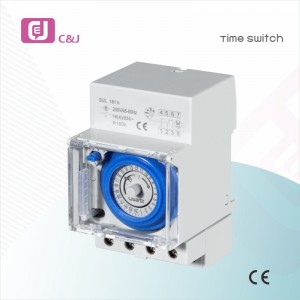 Sul181h 24-гадзіннае механічнае рэле таймера, электрычны праграмуемы таймер, пераключальнік таймера на DIN-рэйку