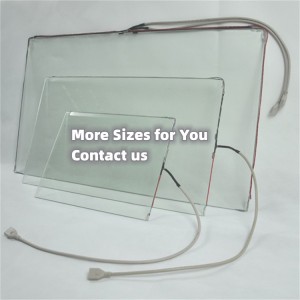 14 15 17 18,5 20 21,5 22 colių pjūklo jutikliniai ekranai Jutiklinio stiklo perdanga 6 mm pjūklo jutiklinis ekranas su valdiklio kortele ir USB laidu