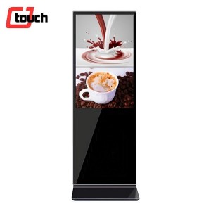 43 49 55 65 អ៊ីង ស្លាកសញ្ញាឌីជីថល LCD និងបង្ហាញផ្ទាំងរូបភាព Hd Lcd Kiosk 4k Indoor Touch Advertising Player Hd Touch Screen Kiosk