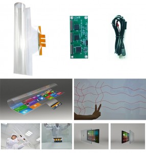 Multi-Touch 10 ukipen-puntu Multitouch Eeti kontroladore-plaka iragazgaitza USB kable proiektiboa gaitasun interaktiboa LCD moduluetarako ukipen-lamina