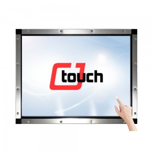 Ekonomik IP65 plat 19 pous SAW Touch ekran ki monitè kè bebe pou sistèm POS tèminal DC 12V LCD Touch Display