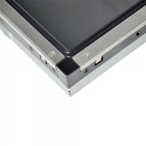 Monitor touch screen economico SAW piatto da 19 pollici IP65 per display touch LCD DC 12V del terminale del sistema POS