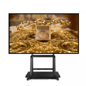 Smart 65" လက်မအရွယ် ကြီးမားသော မျက်နှာပြင် တီဗီ 4k ပရိုဂျက်တာ မျက်နှာပြင် လက်ရေးဖြင့် ထိတွေ့မှု တိုက်ရိုက်ထုတ်လွှင့်သည့် LCD TV