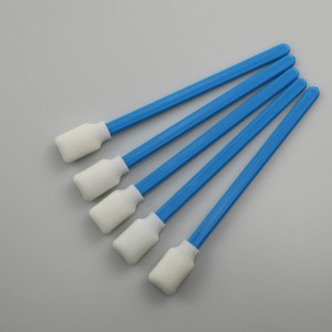 Open-Cell Rectangle Printer Cleaning Swabs PP Stick Cleanroom Foam Swab