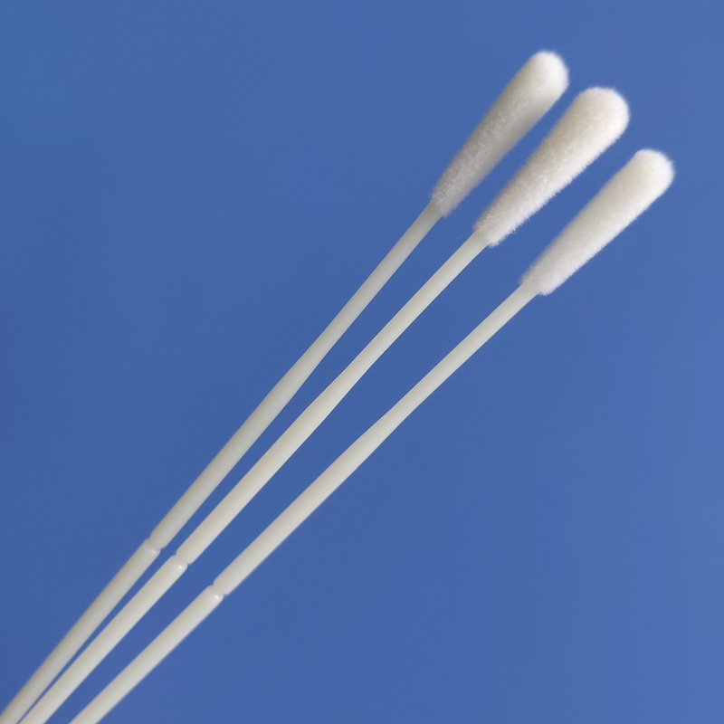 Individual Packing EO Sterile Fluffy Nylon Flocked Swab 30mm Breaking Point ABS Stick Sample Collection Swab Featured Image
