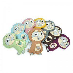 Cute sloth silicone baby soothing teether toy ຂາຍສົ່ງ