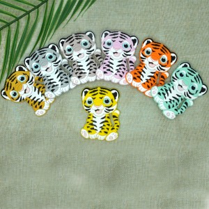 New Tiger shape Silicone Baby Teether Teething Food silicone diranan