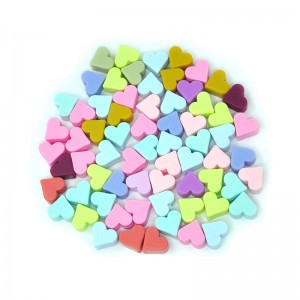 Veleprodaja mekih silikonskih perli u obliku mini srca bez bpa