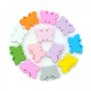 Harga Terbaik Baby Chew Teething Butterfly Silicone Focal Beads.