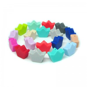 Food grade baby chew Silicone Crown Beads DIY silicone beads