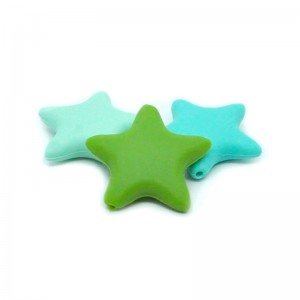 Zabawki do żucia dla niemowląt Food Grade w kształcie dużej gwiazdy Silikonowe koraliki
