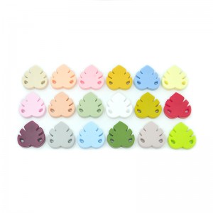 Factory Price Baby Teething Leaf Silicone Beads for Diy Chain