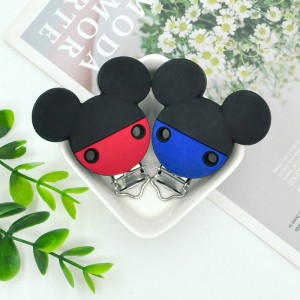 Cute Mickey silikona knupja klipsis ražo silikona klipus