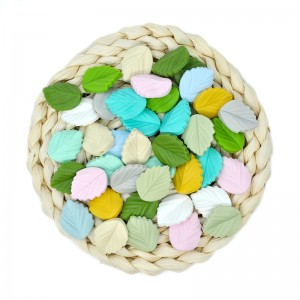 China Manufacturer Leaf Shape Silicone Beads Baby Teething Beads