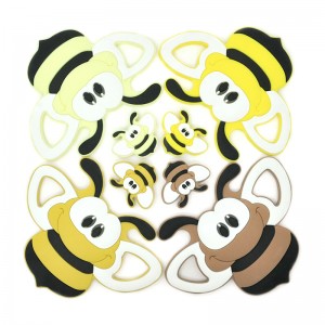 Juguetes de dentición de bebé de silicona de abeja linda Bpa gratis al por mayor