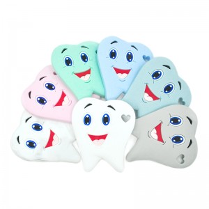 New Design forma dinte Teether Jucărie Baby Teething Teeth silicon