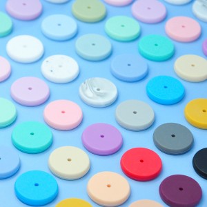 BPA Free koin Silicone Beads Silicone Teething Beads Grosir