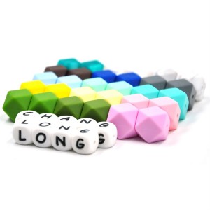 Silicone Baby Teething Beads Food Grade Silicone Letter Beads