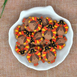 Food Grade cute turkey Silicone focal Bead Para sa DIY Alahas