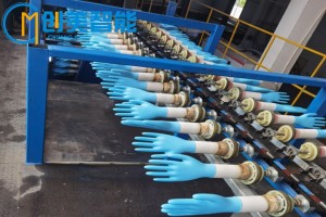 Mixed nitrile gloves production line