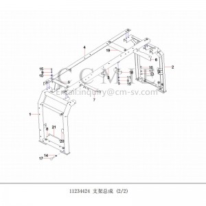 bracket assembly for SY75C9 excavator